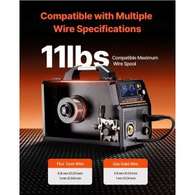 MIG Welder, 160A Synergic Mig Welding Machine, 4-in-1 Gas MIG/Flux Core MIG/Stick/Lift TIG Multi-Process Welder Machine