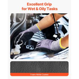 Work Gloves 12 Pairs Touch Screen Nitrile-Coated Garden Construction Gloves