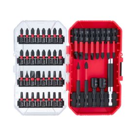Screwdriver Bit Set, 45-Piece, Magnetic Phillips, Slotted, Square, Torx Bit, Hex Nut Sockets, Extension Rod with Transparent Storage Case