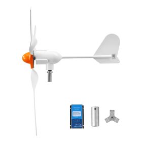 1200W 24V Wind Turbine Generator, 3-Blade Wind Turbine Kit with Wind/Solar Hybrid Controller
