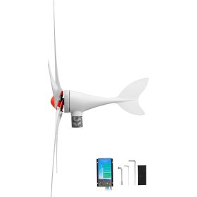 800W 12V Wind Turbine Generator, 5-Blade Wind Turbine Kit with Wind & Solar Hybrid Controller