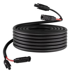 50FT Solar Panel Extension Cable, 10 AWG, Solar Panel Wire with Flame Retardant Protective Sleeving, Female and Male Connectors