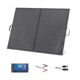 200W Foldable Solar Panel with Frame, 23% High-Efficiency Portable Monocrystalline Solar Panel Charger with 30A PWM Controller & MC4 Output