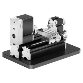 Didactical Mini Metal Lathe Machine, 2.76 x 5.12 in, 36W Power Metal Lathe, 20,000 RPM Speed, with 3-jaw Chuck, Aluminum Alloy Handwheel