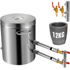 Propane Melting Furnace Kit, 12KG Large Capacity Foundry Home Kilns,Stainless Steel Smelter, Blacksmithing Forge with Crucible an Tongs Kiln