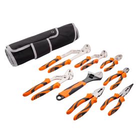 8-Piece Pliers Set, High Carbon Steel, 12"/10"/8" Groove Joint Pliers, 8" Linesman's Pliers, 6" Slip Joint Pliers, 8" Long Nose Pliers