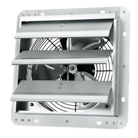 10'' Shutter Exhaust Fan, High-speed 820 CFM, Aluminum Wall Mount Attic Fan with AC-motor, Ventilation and Cooling for Greenhouses, Garages, Shed