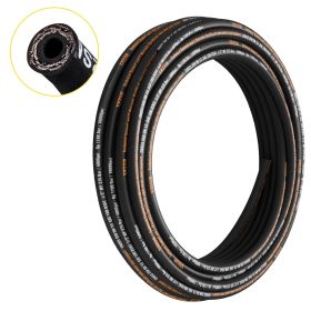 Hydraulic Hose 1/2 inch x 100 ft, Coiled Hydraulic Hose 4000 PSI, Rubber Hydraulic Hose with 2 High-Tensile Steel Wire Braid