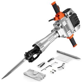 Demolition Jack Hammer, 2100W Electric Jackhammer Heavy Duty, 1650 BPM Industrial-Grade Jack Hammer Concrete Breaker, with 1 Point Chisel