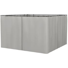Universal Gazebo Sidewallt Coffee-AS ( Amazon Shipping)(Prohibited by WalMart)