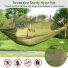 600lbs Load 2 Persons Hammock w/Mosquito Net Outdoor Hiking Camping Hommock Portable Nylon Swing Hanging Bed w/ Strap Hook Carry Bag