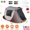 3-4 Person Pop Up Tent Automatic Setup Camping Tent Waterproof Instant Setup Tent with 2 Mosquito Net Windows Carrying Bag for Hiking Climbing Adventu