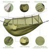 600lbs Load 2 Persons Hammock w/Mosquito Net Outdoor Hiking Camping Hommock Portable Nylon Swing Hanging Bed w/ Strap Hook Carry Bag