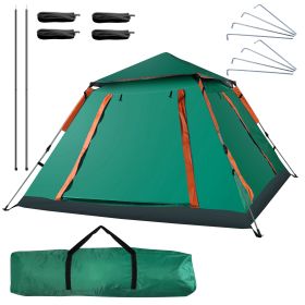 4-5 Person Camping Tent Outdoor Foldable Waterproof Tent with 2 Mosquito Nets Windows Carrying Bag for Hiking Climbing Adventure Fishing (Option: CampingTentGreen)