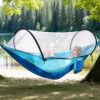 Camping Hammock with Mosquito Net 3-in-1 Portable Hammock Tent with BuiltIn Mosquito Net Dual-Way Zippers 440lbs Capacity Attached Storage Pocket for