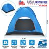 4 Persons Camping Waterproof Tent Pop Up Tent Instant Setup Tent w/2 Mosquito Net Doors Carrying Bag Folding 4 Seasons for Hiking Climbing Adventure F