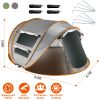 5-8 Person Pop Up Tent Automatic Setup Camping Tent Waterproof Instant Setup Tent with 4 Mosquito Net Windows Carrying Bag for Hiking Climbing Adventu