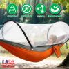 Camping Hammock with Mosquito Net 3-in-1 Portable Hammock Tent with BuiltIn Mosquito Net Dual-Way Zippers 440lbs Capacity Attached Storage Pocket for